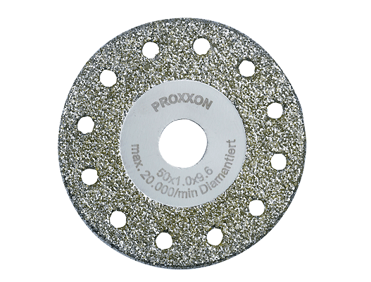 Diamond-coated cutting and roughing disc