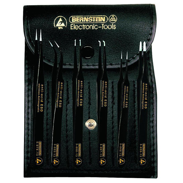 ESD Tweezers For The SMD-Technique - 6 Piece Set