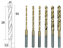 HSS twist drill set with centring pin
